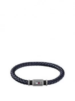 Image of Tommy Hilfiger Rivet Detail Leather Bracelet, One Colour, Men