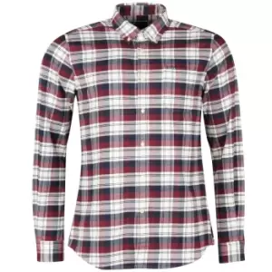 Image of Barbour Mens Stonewell Tailored Fit Shirt Port Small