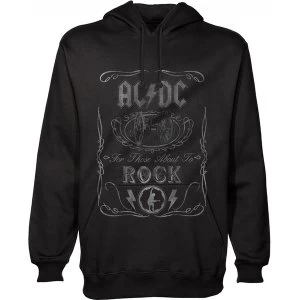 Image of AC/DC Cannon Swig Mens Medium Hoodie - Black