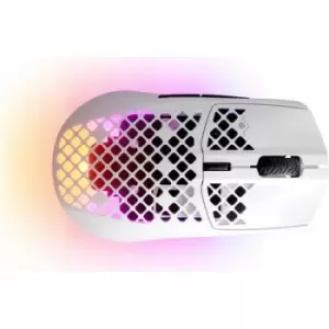Image of Steelseries Aerox 3 Wireless gaming mouse Bluetooth , Radio Optical White 6 Buttons 18000 dpi Ergonomic, Backlit