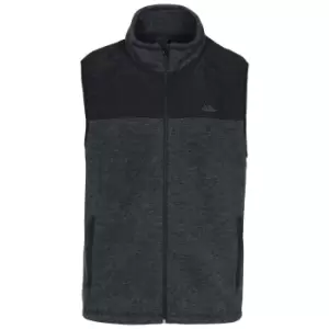 Image of Trespass Mens Leafminer Fleece Gilet (M) (Black Melange)