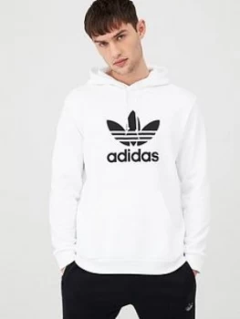 Image of Adidas Originals Trefoil Overhead Hoodie - White