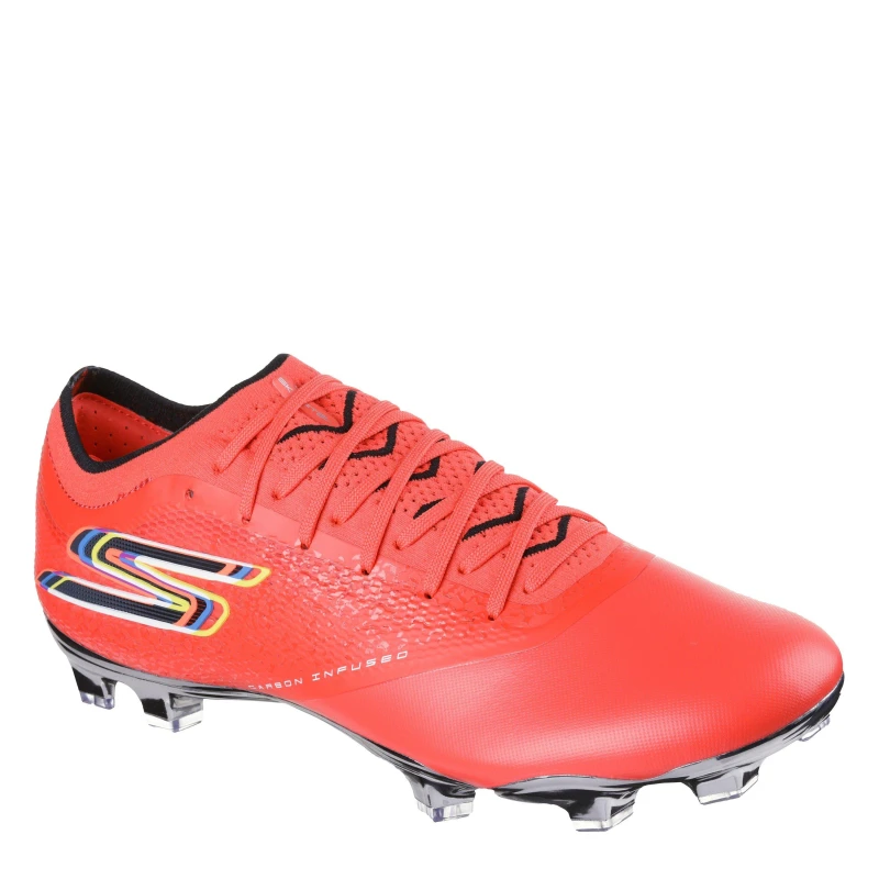 Image of Skechers Razor Elite Adults Firm Ground Football Boots Red/Black male 7 (41)