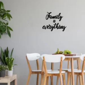 Image of Family Is Everything Black Decorative Wooden Wall Accessory