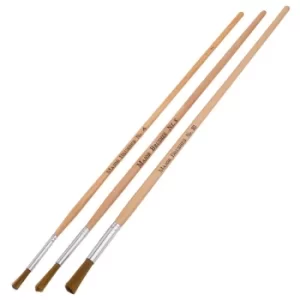 Image of Major Brushes Golden Synthetic Brushes Sizes 4, 8 & 10 Assorted Pa...