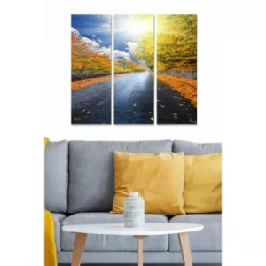 Image of MDF113481280 Multicolor Decorative MDF Painting (3 Pieces)