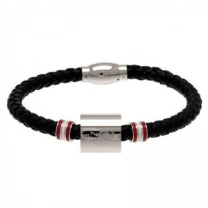 Image of Liverpool FC Steel/Leather Bracelet