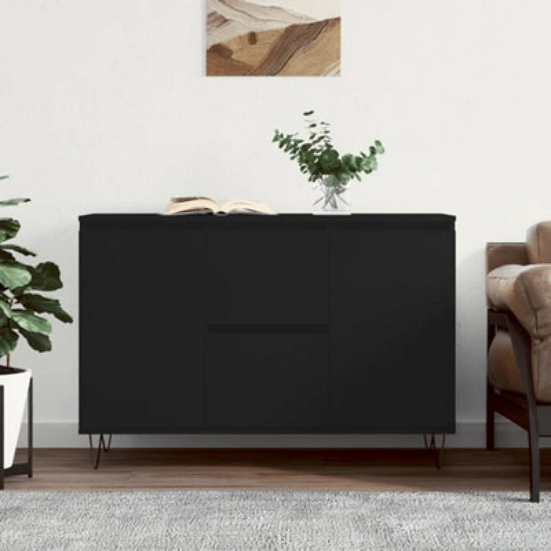 Image of VIDAXL Sideboard Black 104x35x70cm Engineered Wood Vidaxl 8720845907846