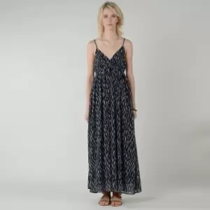 Image of Printed Maxi Cami Dress with V-Neck