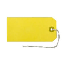 Image of Strung Tags 120mm x 60mm Yellow 1 x Pack of 1000
