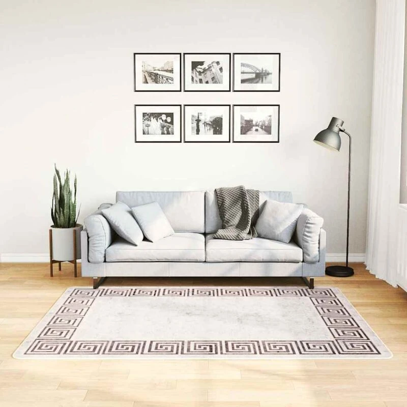 Image of VIDAXL Rug Washable 120x180cm Light Beige Anti Slip Vidaxl 8720286653821