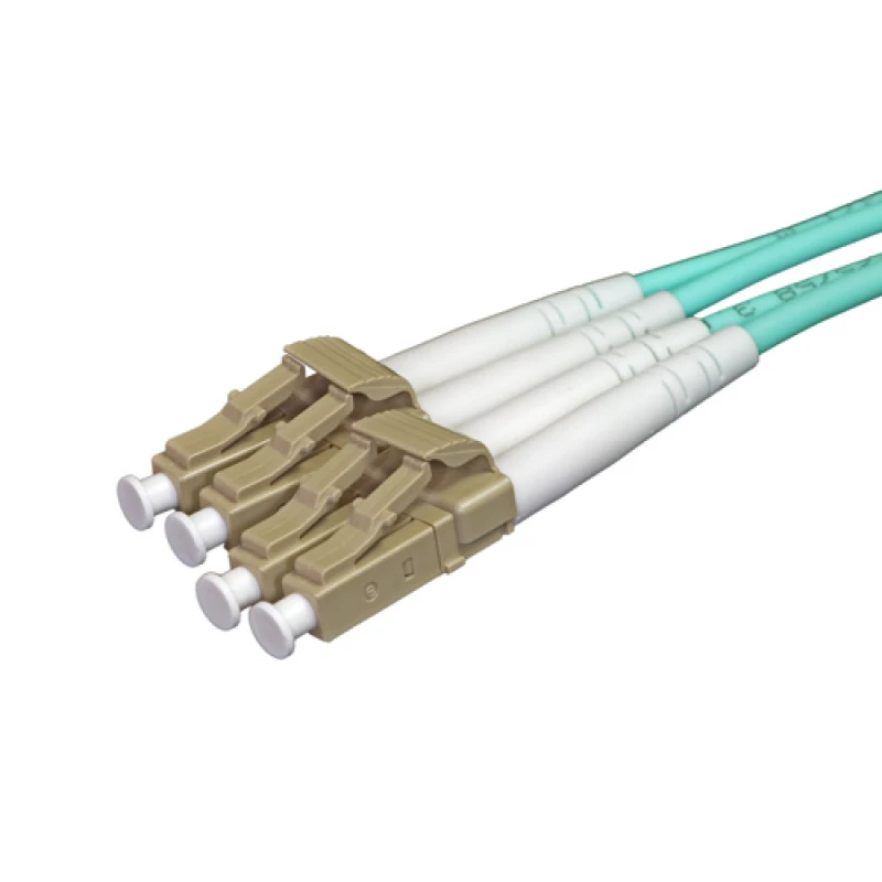Image of Cablenet 2m OM3 50/125 LC-LC Duplex Aqua LSOH Fibre Patch Lead