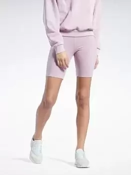 Image of Reebok Classics Natural Dye Legging Shorts, Light Purple, Size 2Xs, Women