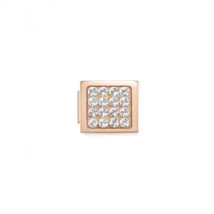 Image of Classic Glam Cubic Zirconia Swarovski White Link Charm 230603/01