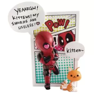 Image of Beast Kingdom Marvel Comics Deadpool Jump Out 4th Wall Mini Egg Attack Figure