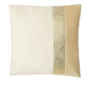 Image of Premier Housewares Kensington Townhouse Cushion Snakeskin Effect - Cream
