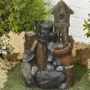 Image of Easy Fountain - Country Garden Pour LED Traditional Garden Water Feature