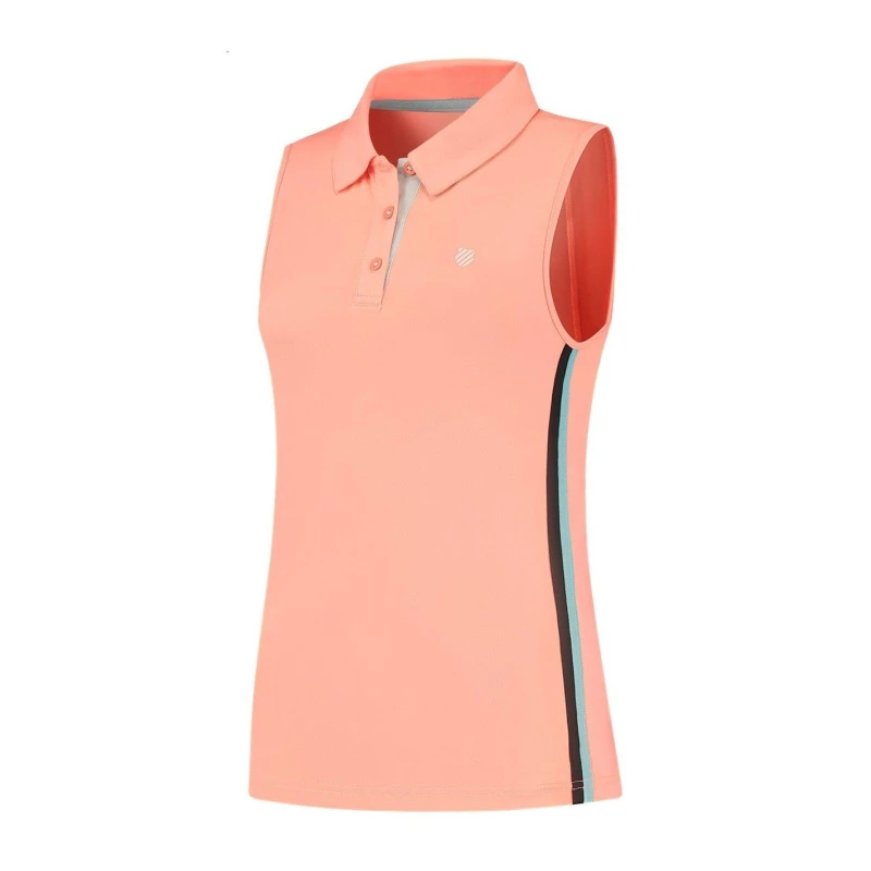 Image of K Swiss Sleeveless Performance Polo Shirt Womens - Pink Pink 8