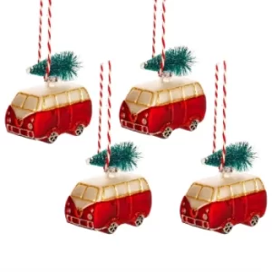 Image of Mini Campervan Shaped Bauble (Set of 4)