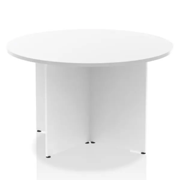 Image of Impulse Impulse 1200mm Round Table White Top Arrowhead Leg MIRM1200WHT