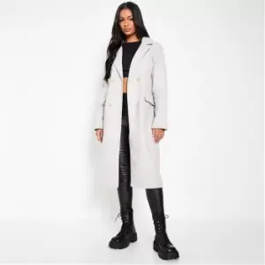 Image of I Saw It First Brushed Wool Effect Formal Coat - Grey