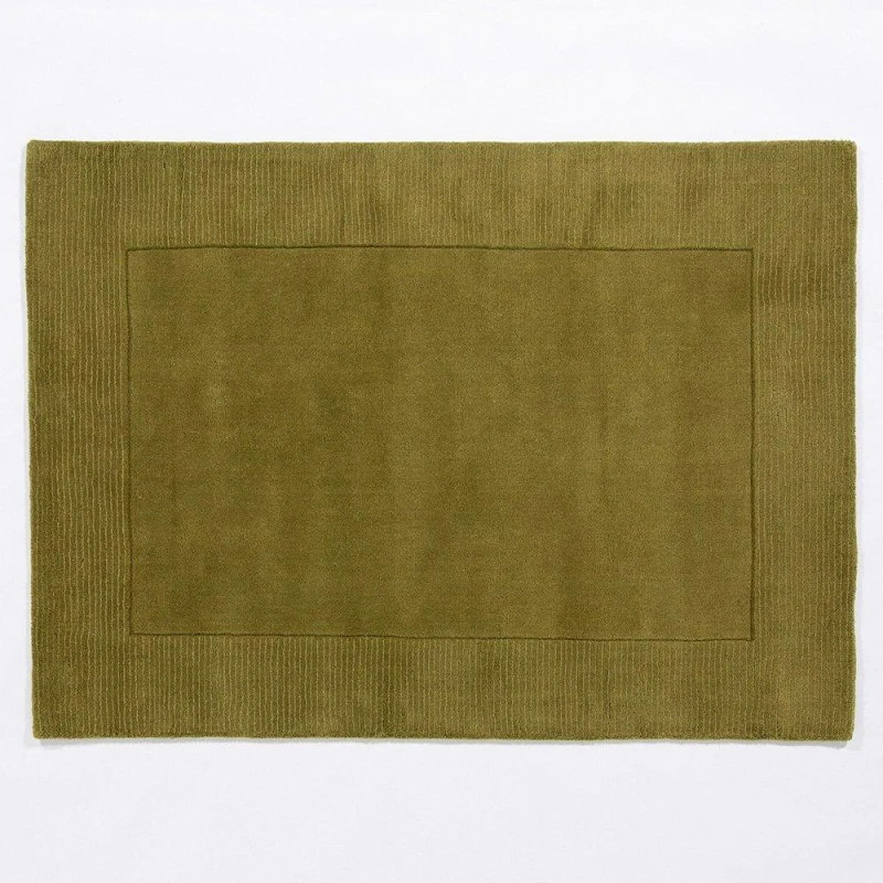 Image of Mayfair Esme 80x150cm Olive Wool Rug, Green SES80150OLPL1
