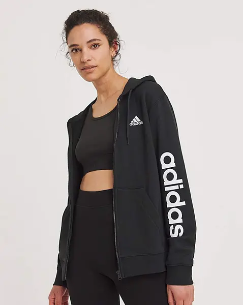 Image of adidas Essentials French Terry Hoodie Black/White Female M12/14 AE02902