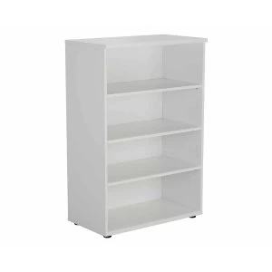 Image of TC Office Bookcase with 3 Shelves Height 1200mm, White