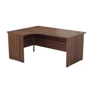 Image of 1800X1200 Panel Left Hand Radial Desk Beech + Desk High 3 Drawer Ped