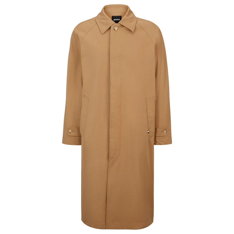Image of Boss Mens C Cam Mac Overcoat Medium Beige male S