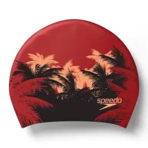 Image of Speedo Long Hair Cap - Red