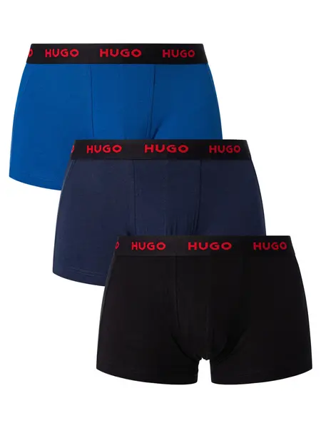 Image of HUGO 3 Pack Trunks Medium Blue M