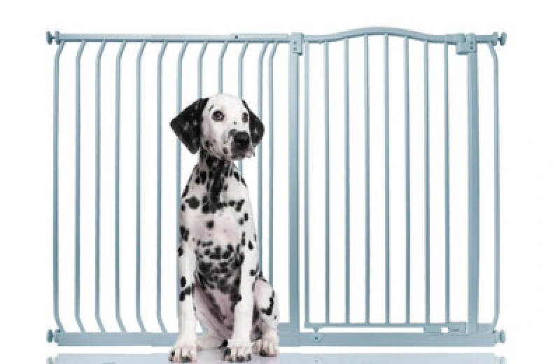 Image of Bettacare Extra Tall Curved Top Dog Gate, 134Cm - 143Cm, Matt Grey, Extra Tall 100Cm In Height, Pressure Fit Pet Gate
