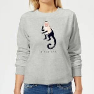 Image of Friends Marcel The Monkey Womens Sweatshirt - Grey - M