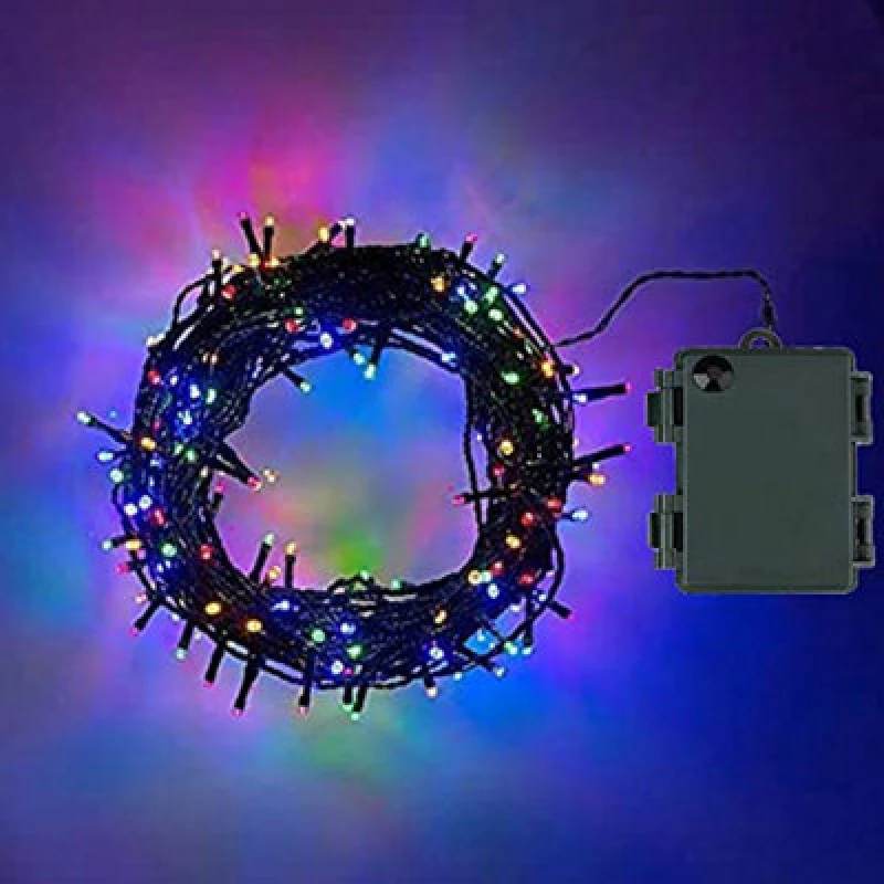 Image of Shatchi 50 Multicolour Leds Battery Operated Fairy Lights Waterproof 8 Changing Modes Timer