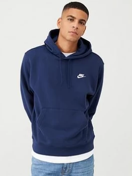 Image of Nike Sportswear Club Fleece Overhead Hoodie - Navy