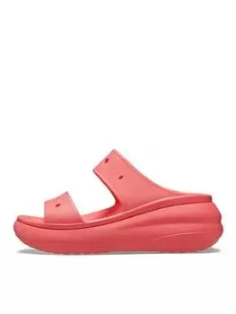Image of Crocs Classic Crush Wedge Sandal - Watermelon, Red, Size 7, Women