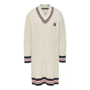 Image of Tommy Jeans TJ Wool Badge Sweater - White