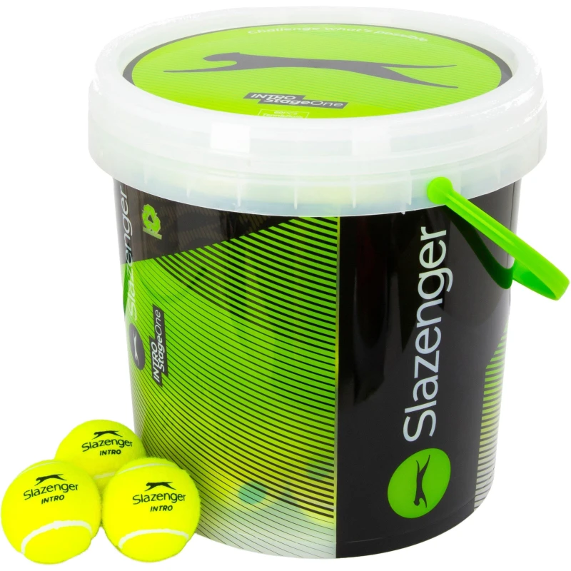 Image of Slazenger Slazenger Intro Tennis Green Bucket (60 Balls) Neutral unisex One Size