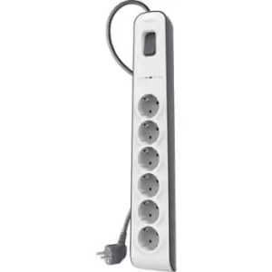 Image of Belkin BSV603vf2M Surge protection power strip 6x White, Grey PG connector