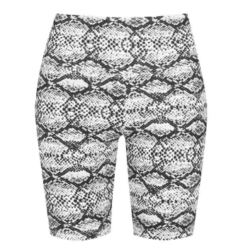 Image of Golddigga Waisted Cycle Shorts Womens - Snake