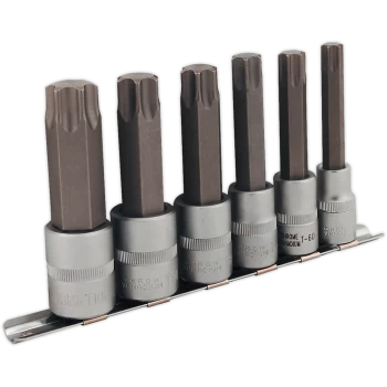 Image of Sealey 6 Piece 1/2" Drive Torx Socket Bit Set 1/2"