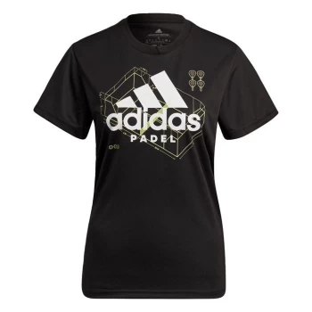 Image of adidas Padel Graphic T-Shirt Womens - Black