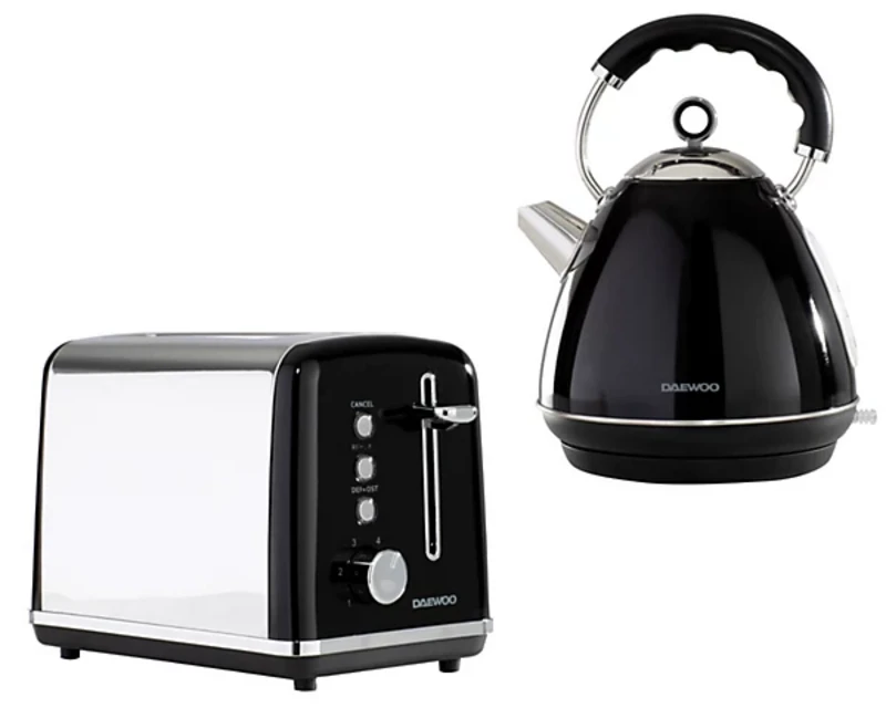 Image of Daewoo Kensington Pyramid 2 Slice Toaster & 1.7L Kettle Set