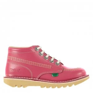 Image of Kickers Kickers Childrens Hi Boots - Pink Leather