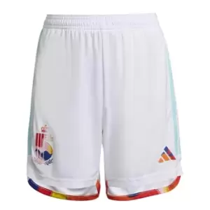 Image of adidas Belgium Away Shorts 2022 2023 Juniors - White