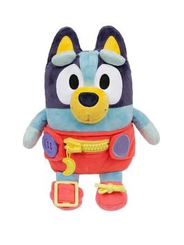 Image of BlueY Anziehspaß Baby Anziehen von Baby trainiert feinmotorische Fahigkeiten superweiche 254cm große Pluschfigur mit Knopfen Reißverschluss Sch