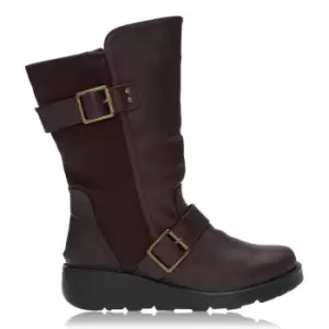 Image of Spot On PU Calf Boot - Brown