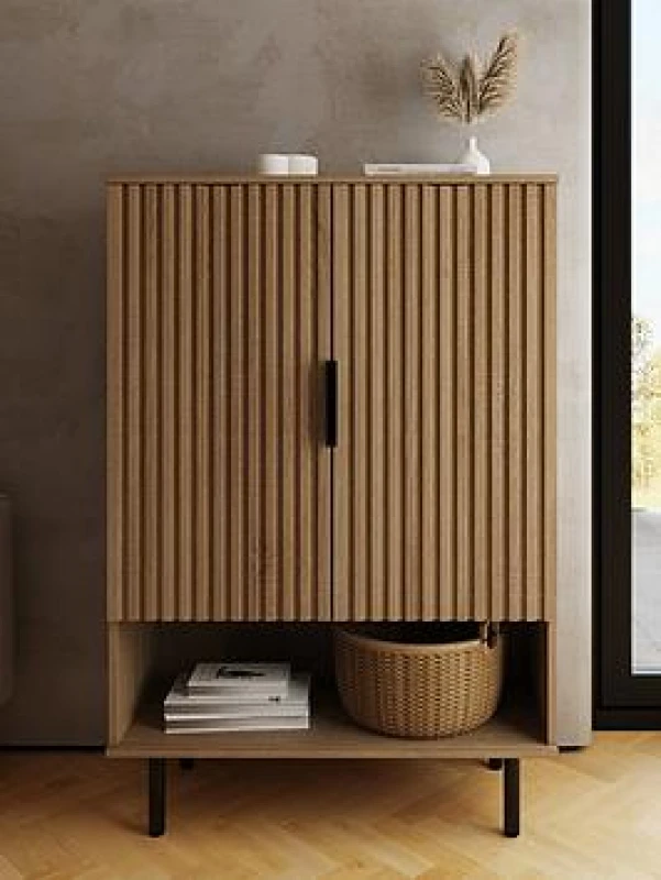 Image of Gfw Nervata Shoe Cabinet - Fsc Certified Oak WVUKV Unisex