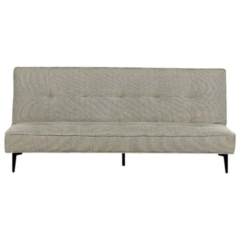 Image of Beliani Sofa Bed 3 Seater Essvik Fabric Light Green